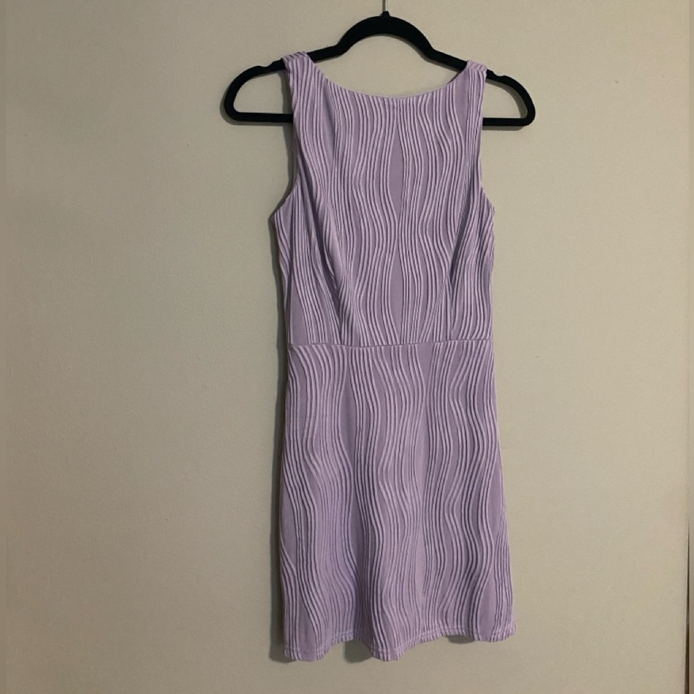 NWT RIHOAS Water Ripple Texture Dress Purple